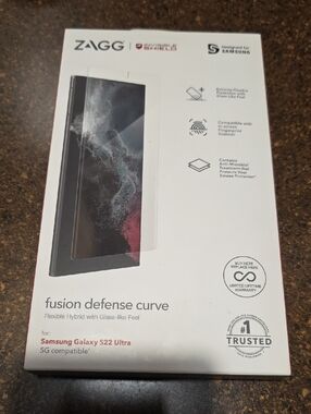 ZAGG Fusion Defense Curve Screen Protector for Samsung Galaxy S22 Ultra